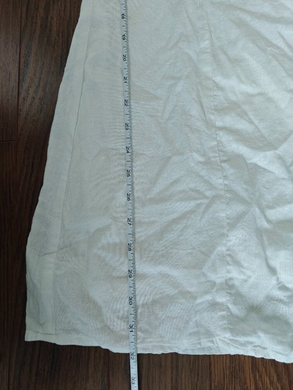 H&M White Cotton Linen Puff Sleeve Mini Dress Medium Open Back Cottagecore 0721 - Picture 8 of 8